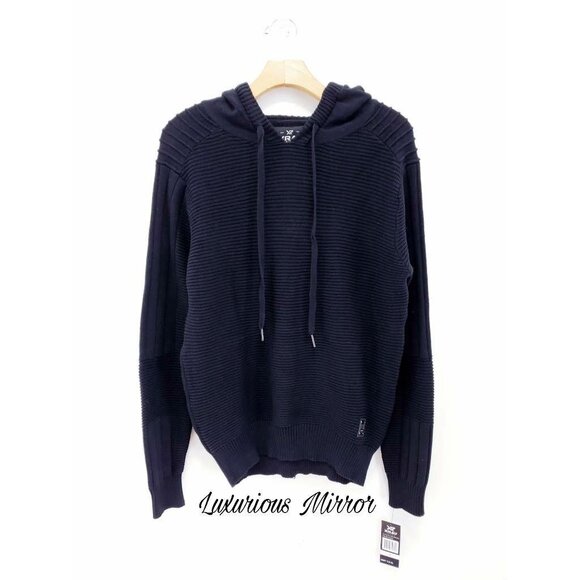 Xray Drawstring Hoodie 100% Cotton Pullover Sweater Black Long Sleeve Mens S NEW - Picture 4 of 9